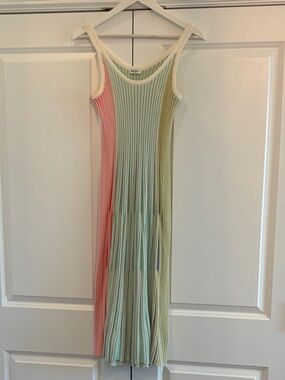 Kenzo Pastel Striped Midi Dress